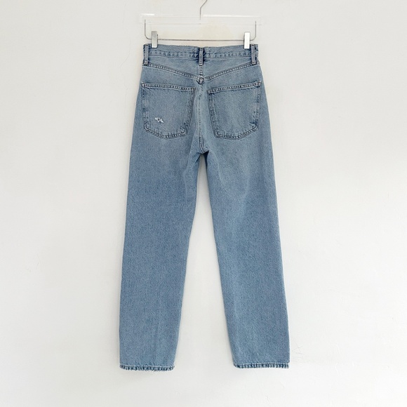 AGOLDE 90s mid rise loose fit jeans faded denim vintage blue high 25 26 27 - Picture 4 of 8